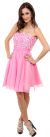 Main image of Strapless Flowered Sequined Short Dress