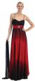 Main image of Two Toned Full Length Formal Dress with Empire Waistline