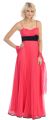 Main image of Roman Inspired Long Formal Dress with Floral Applique