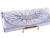 Main image of Rhinestone Embellished Satin Evening Bag in Silver
