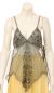 Spaghetti Strapped Sheer Sequined Top in Gray