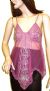 Main image of Asymmetric Net Top with Silver  Floral Beading