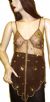 Main image of Asymmetric Net Top with Petal Sequin Accent