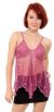 Main image of Spaghetti Strapped Petal Beaded Translucent Top