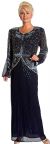 Main image of Hand Beaded Full Length Formal Dress