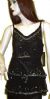 Ruffled and Beaded Spaghetti Strapped Top in Black