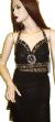 Halter Neck Beaded/Pebbled Top in Black/Multi