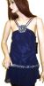 Main image of Beaded Patchwork Dual Strapped Halter Top