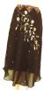 Bead Embellished Skirt  in Brown