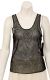 Hand Beaded Sheer Sleeveless Top in Black