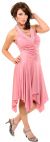 Form Fitting Asymmetric Short Cocktail & Party Dress in Dust Pink