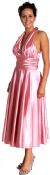 Main image of Halter Neck and Waisted Tea Length Formal Dress