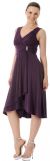 Main image of Broad Straps Asymmetric Party Dress with Side Brooch