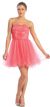 Main image of English Net Short Prom Dress With Flowered Waistline