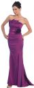 Strapless Long Figure Hugging Formal Dress with Train in Purple