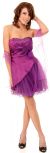 Strapless Short Homecoming Party Dress with Pleating in Purple