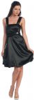Main image of Shirred Bodice Satin Party Dress