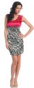 Main image of Single Shoulder Flower Accent  Short Party Dress