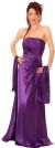 Strapless Goddess Wrap Formal Gown in alternative image
