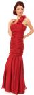 Main image of Shirred Single Shoulder Formal Evening Dress
