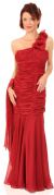 Shirred Single Shoulder Formal Evening Dress in alternative image