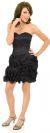 Short Flirty Ruffled Party Prom Dress in Black