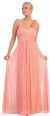 Main image of Long Formal Prom Dress with Floral Applique