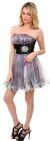Main image of Strapless Short Prom Dress with Floral Design