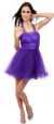 Main image of Short Prom Dress with Embellished Halter Neck