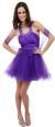 Short Prom Dress with Embellished Halter Neck in alternative view