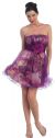 Main image of Strapless Short Prom Dress with Detachable Floral Detail