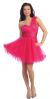 Main image of Sweetheart Empire Cut One Shoulder Short Prom Dress