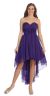 Main image of Strapless Floral Accent High Low Cocktail Party Dress 
