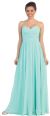 Strapless Twist Knot Bust Formal Bridesmaid Dress in Mint