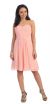 Strapless Pleated Bodice Short Bridesmaid Graduation Dress in Blush