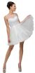 Main image of Bejeweled Bust Short Babydoll Homecoming Party Dress