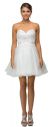 Main image of Strapless Lace Bodice Tulle Short Homecoming Party Dress