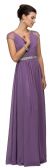 Main image of V-Neck Pleated Jewels Waist Long Formal Bridesmaid Dress