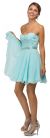 Strapless Lace Bust Short Homecoming Party Dress in an alternative image