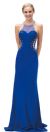 Main image of Bejeweled Sheer Mesh Top Floor Length Formal Prom Dress