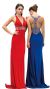 Empire Rhinestones Waist & Back Floor Length Prom Dress in an alternative image