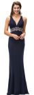 Main image of Empire Rhinestones Waist & Back Floor Length Prom Dress