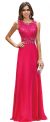 Main image of Mock Two Piece Lace Bodice Floor Length Prom Dress
