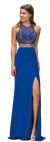 Main image of Sleeveless Beaded Top High Neck Long Formal Prom Dress