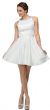 Jeweled Collar Scoop Neck Short Homecoming Party Dress in an alternative image