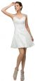 Jeweled Cap Sleeves Flared Short Homecoming Party Dress in White