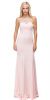 Rhinestones Mesh Neck & Back Long Formal Prom Dress in Blush