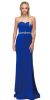 Main image of Sweetheart Neck Rhinestones Waist Long Jersey Prom Dress