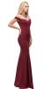 Main image of Mock Off-the-shoulder Bejeweled Neck Long Prom Dress