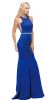 Main image of Scoop Neck Bejeweled Waist Racerback Long Prom Dress